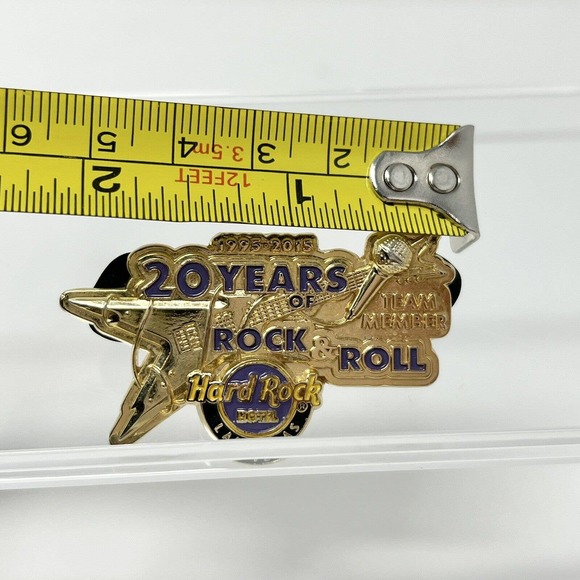 20 Years Of Rock Hard Rock Hotel And Casino Las Vegas Staff Pin Cafe RARE HTF - Picture 6 of 6